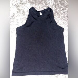 Athleta Tank Renew Racerback Black Ribbed Sleeveless Shirt Fitted Plus L